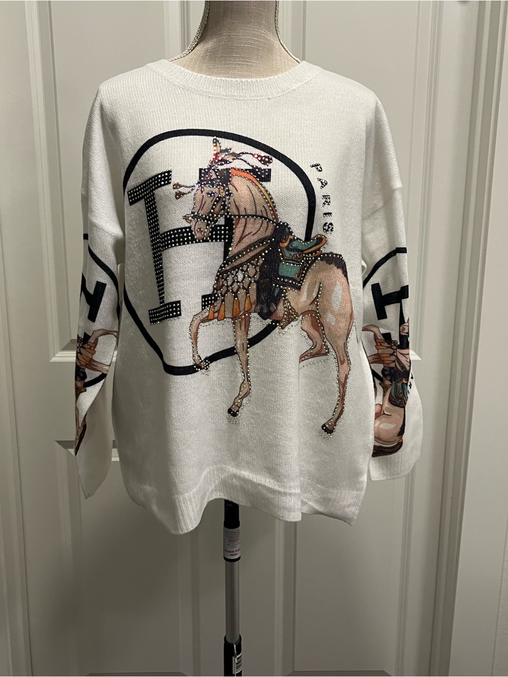Women’s Sweater Horse Graphic Lightweight One Size Equestrian Country Glam Rodeo